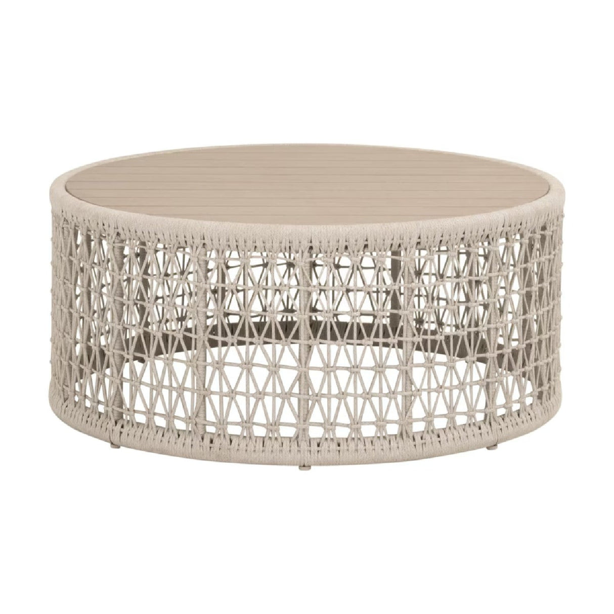 Modern European furniture - Beige Rope Outdoor Coffee Table - www.oroa.com