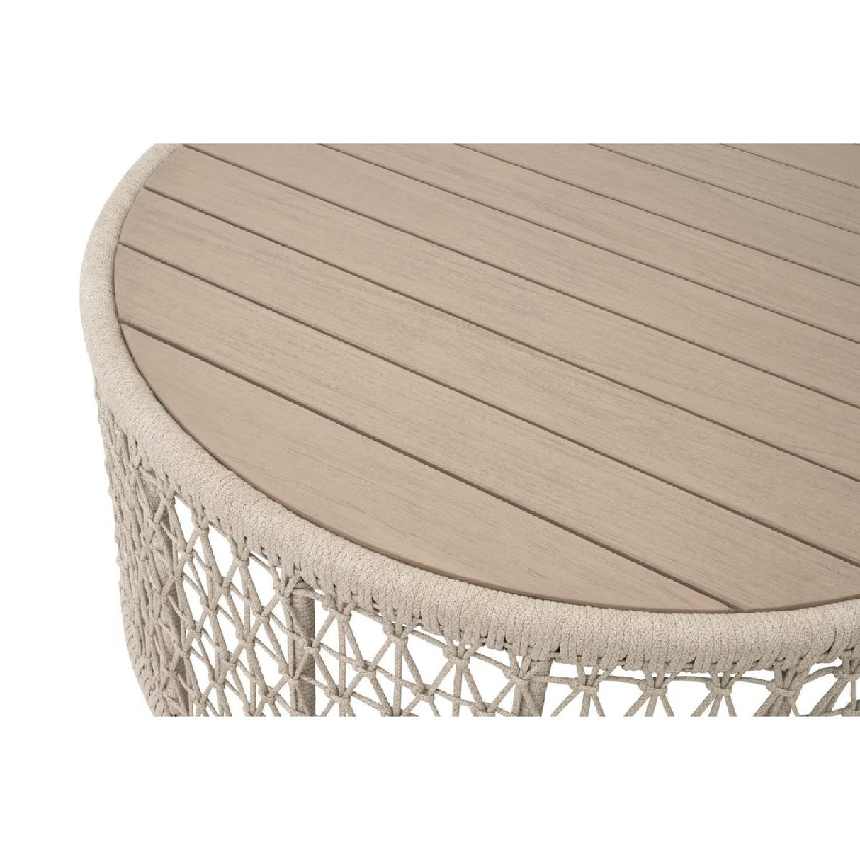 Modern European furniture - Beige Rope Outdoor Coffee Table - www.oroa.com