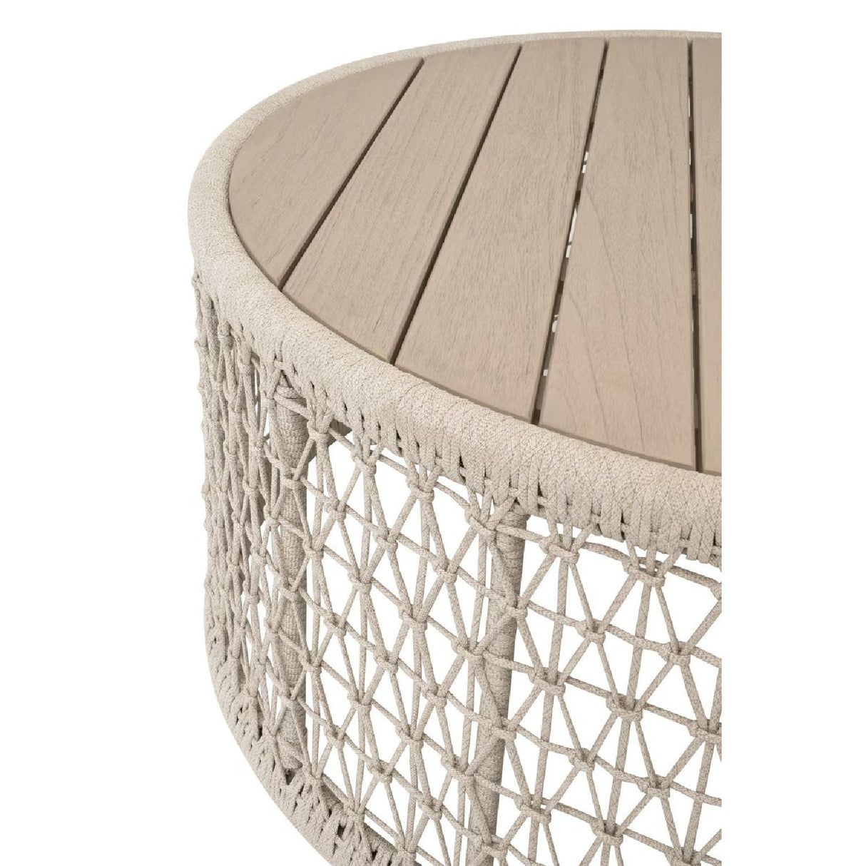 Modern European furniture - Beige Rope Outdoor Coffee Table - www.oroa.com