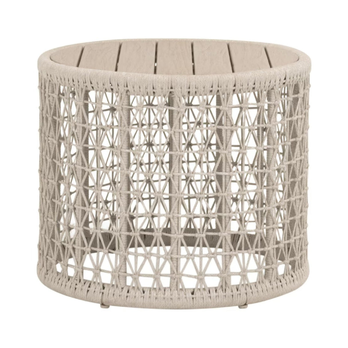 Modern European furniture - Beige Rope Outdoor End Table - www.oroa.com
