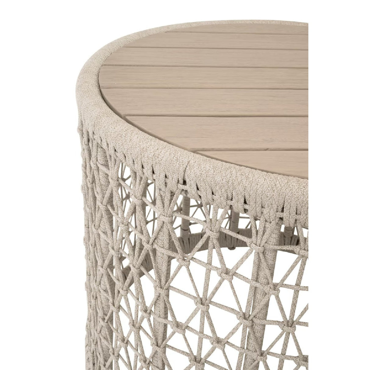 Modern European furniture - Beige Rope Outdoor End Table - www.oroa.com