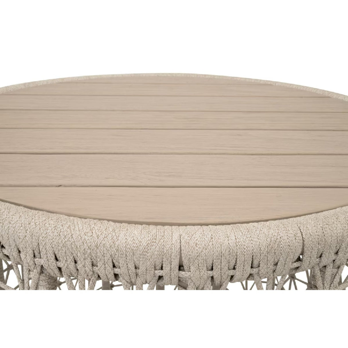 Modern European furniture - Beige Rope Outdoor End Table - www.oroa.com