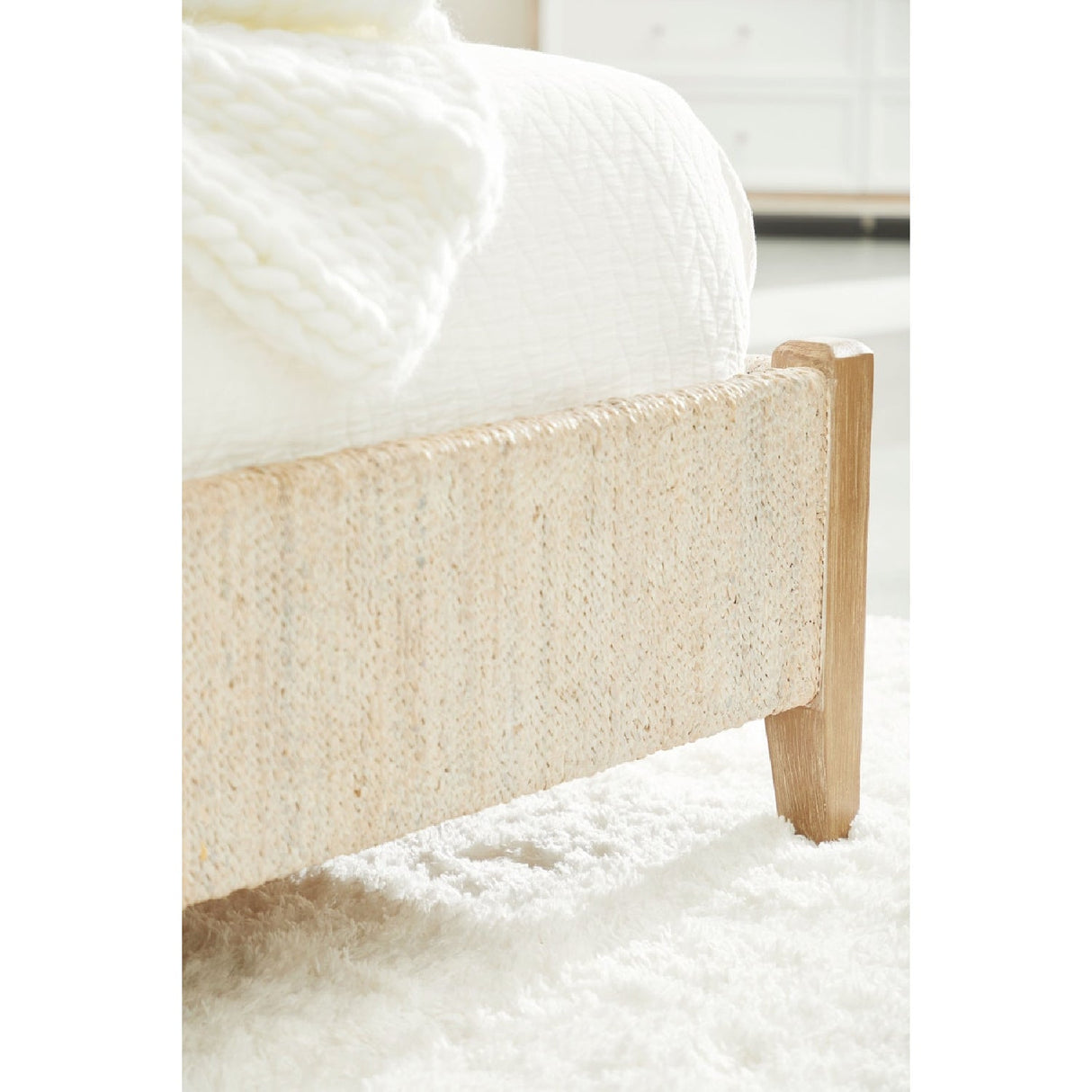 Whitewashed Abaca Rope Bed | Living Essentials Malay – alternate view 24