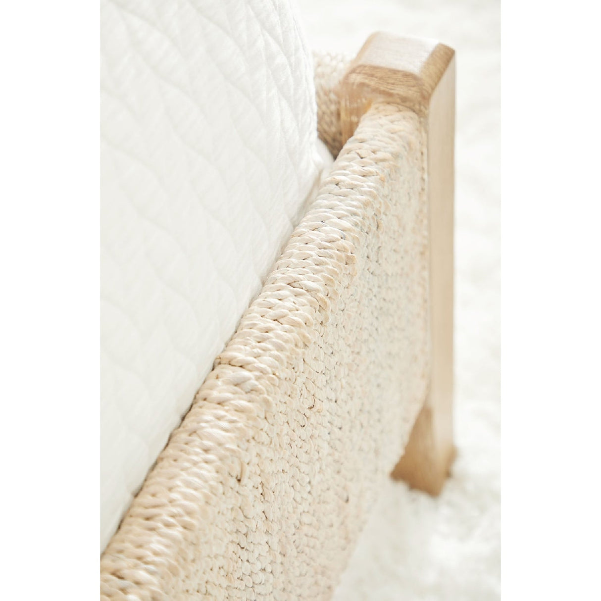 Whitewashed Abaca Rope Bed | Living Essentials Malay – alternate view 23