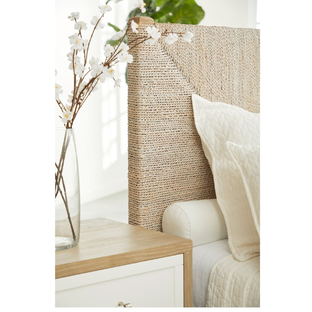 Whitewashed Abaca Rope Bed | Living Essentials Malay – alternate view 21