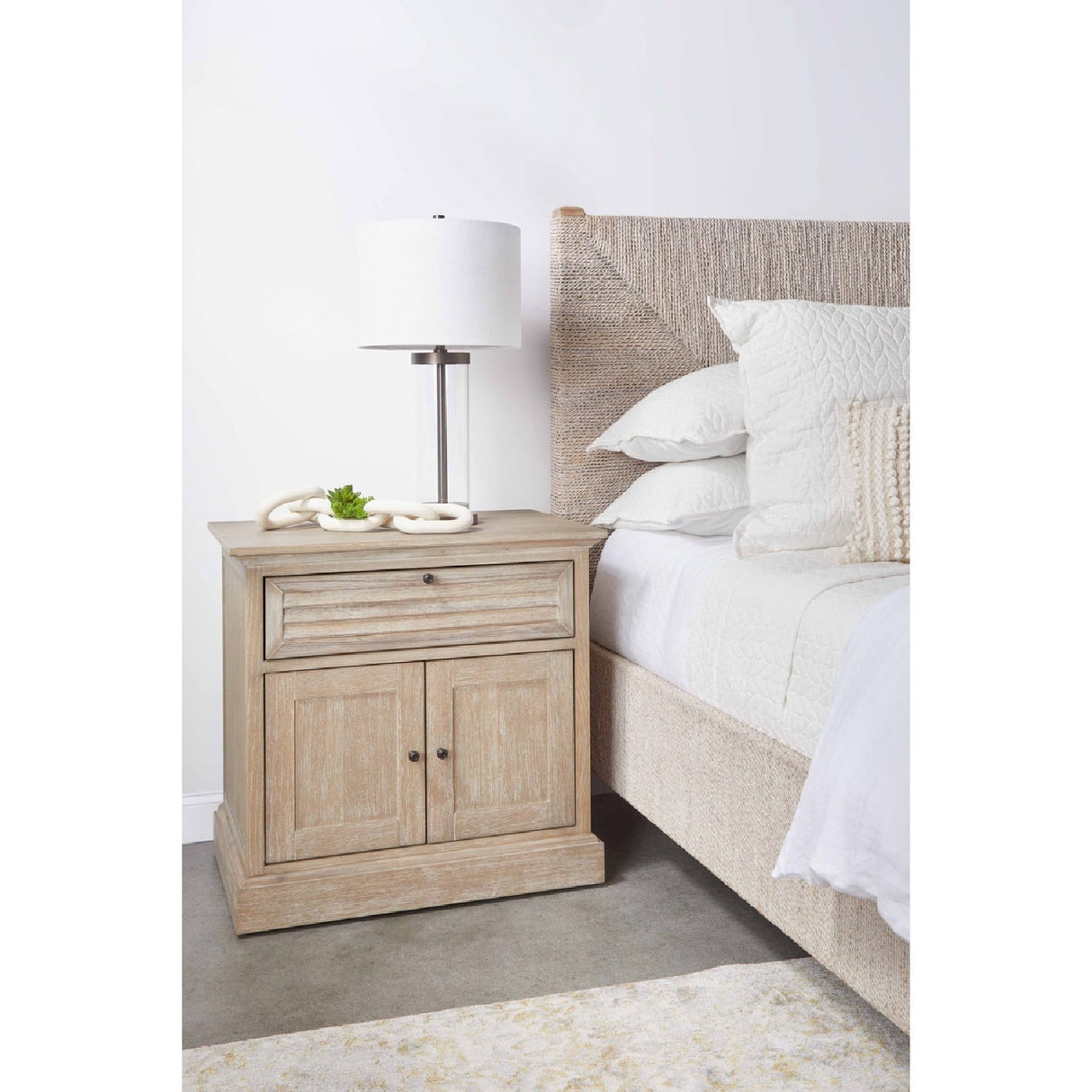 Whitewashed Abaca Rope Bed | Living Essentials Malay – alternate view 18