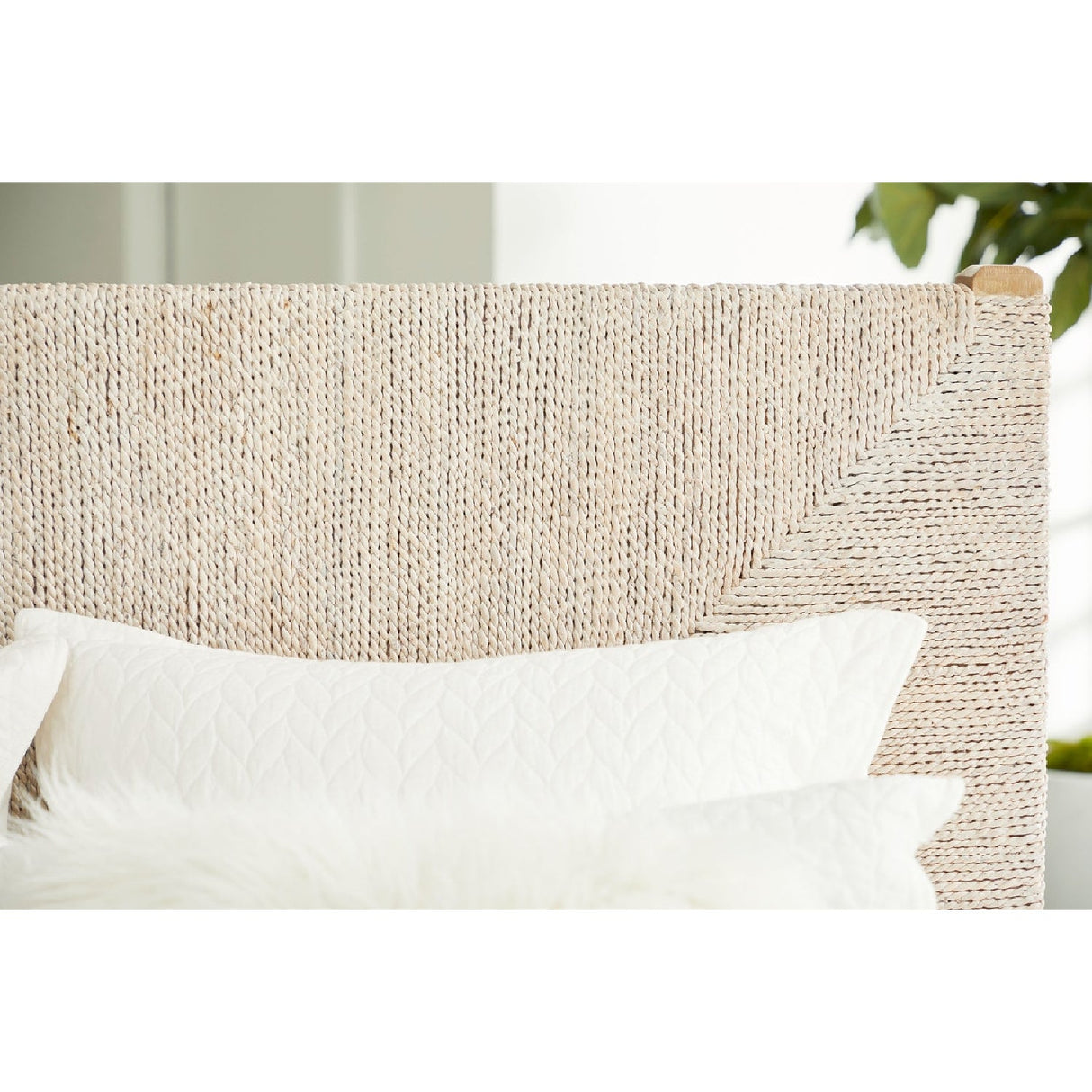 Whitewashed Abaca Rope Bed | Living Essentials Malay – alternate view 15