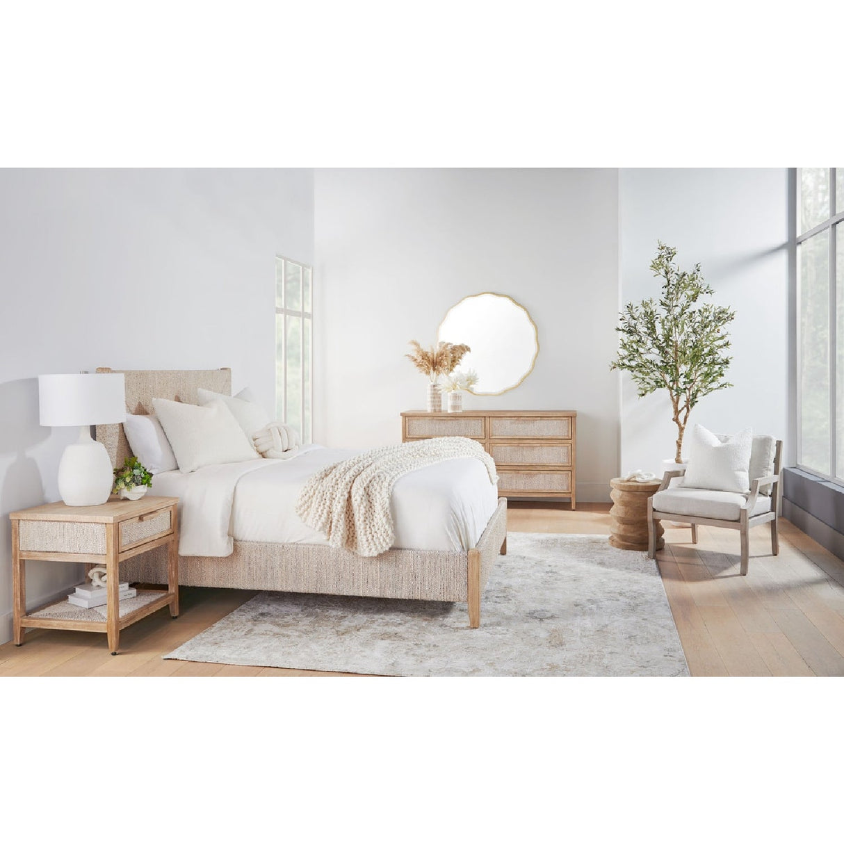 Whitewashed Abaca Rope Bed | Living Essentials Malay – alternate view 6