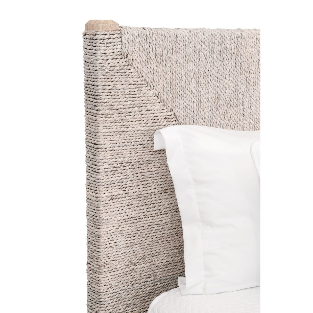 Whitewashed Abaca Rope Bed | Living Essentials Malay – alternate view 27