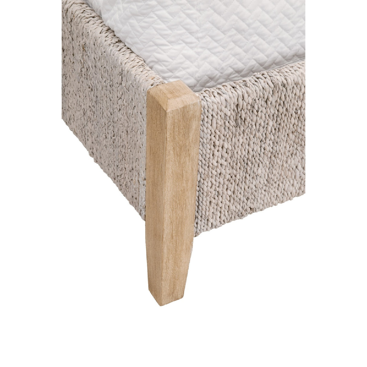 Whitewashed Abaca Rope Bed | Oroa.com