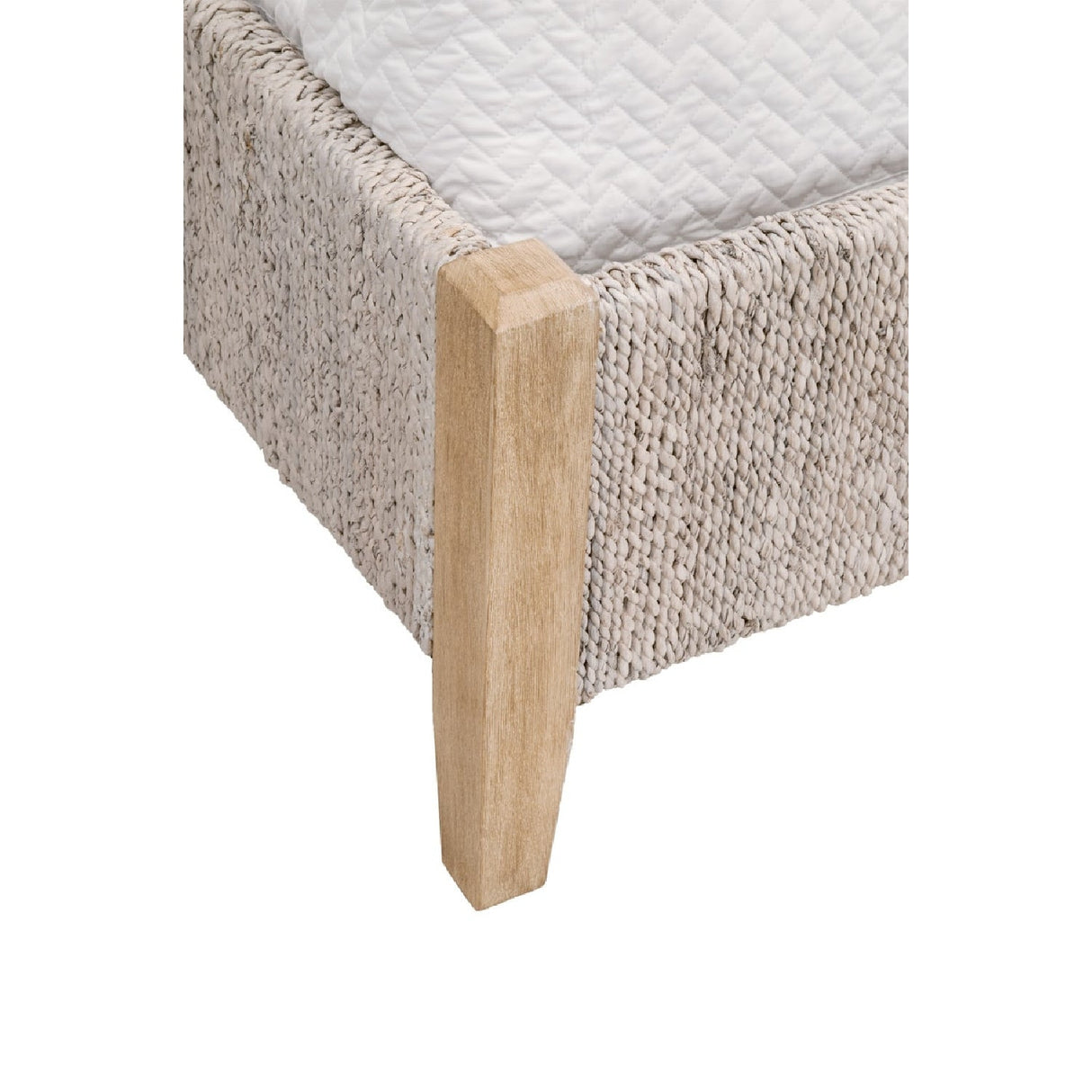 Whitewashed Abaca Rope Bed | Living Essentials Malay – alternate view 26