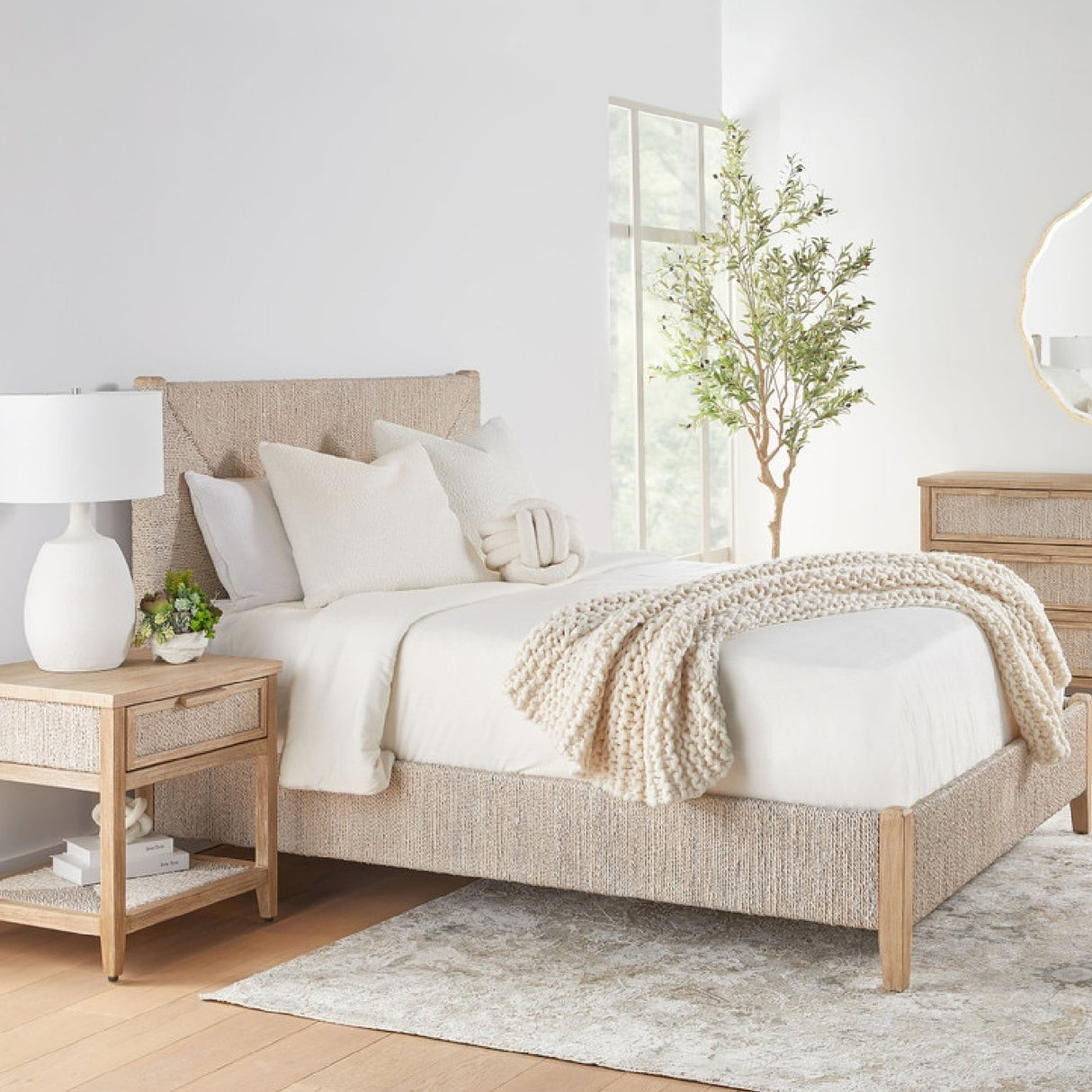 Modern European furniture - Abaca Rope California King Bed - www.oroa.com