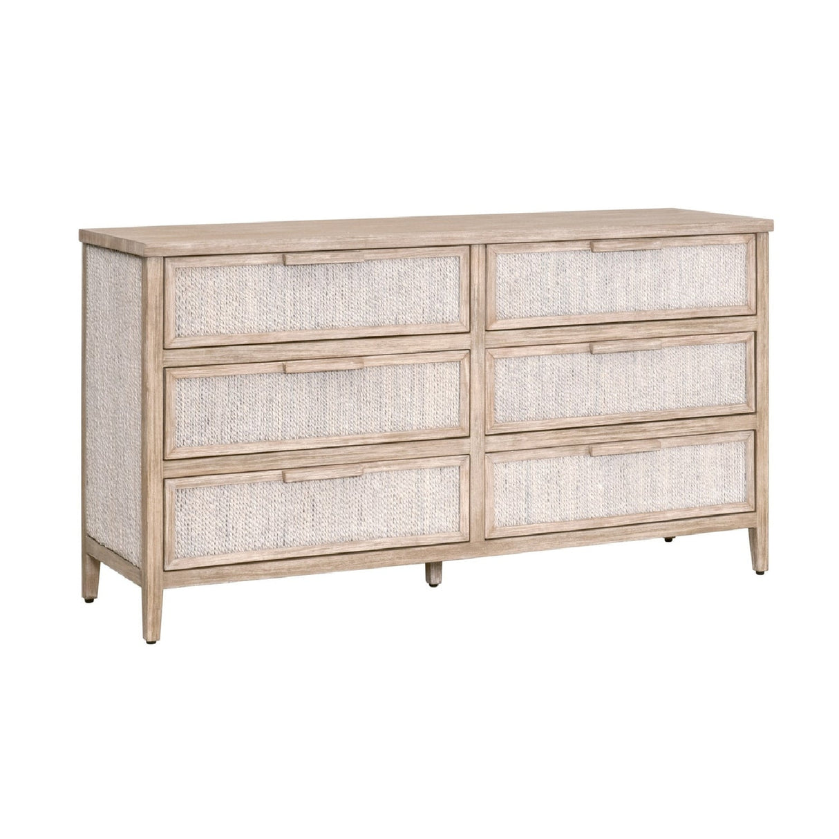 Modern European furniture - Gray Mahogany 6-Drawer Double Dresser - www.oroa.com