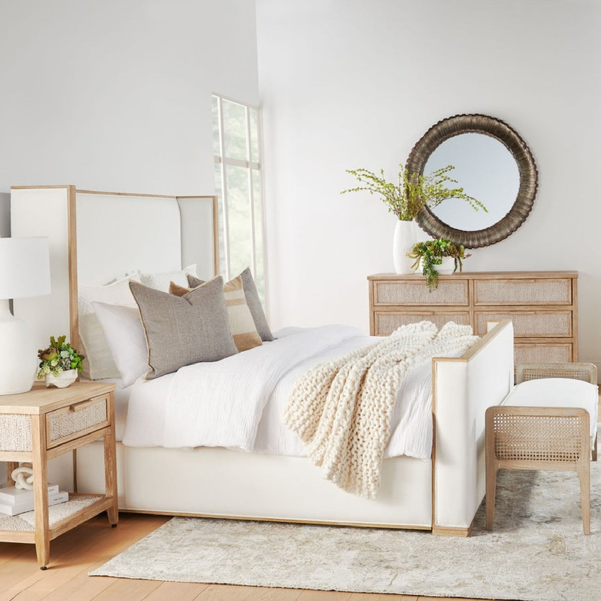 Modern European furniture - Gray Mahogany 6-Drawer Double Dresser - www.oroa.com