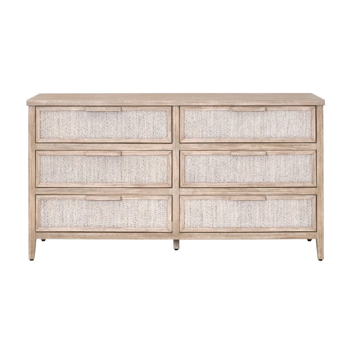Modern European furniture - Gray Mahogany 6-Drawer Double Dresser - www.oroa.com