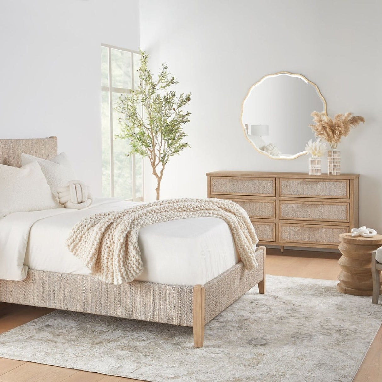 Modern European furniture - Gray Mahogany 6-Drawer Double Dresser - www.oroa.com