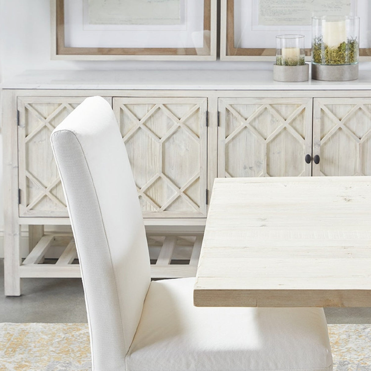 Modern European furniture - White Dining Chair Slipcovers (2) - www.oroa.com