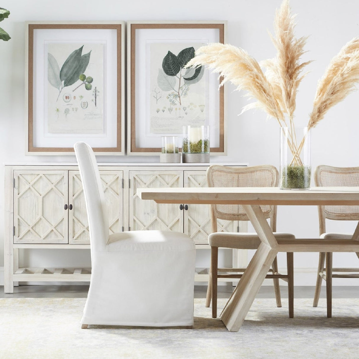 Modern European furniture - White Dining Chair Slipcovers (2) - www.oroa.com