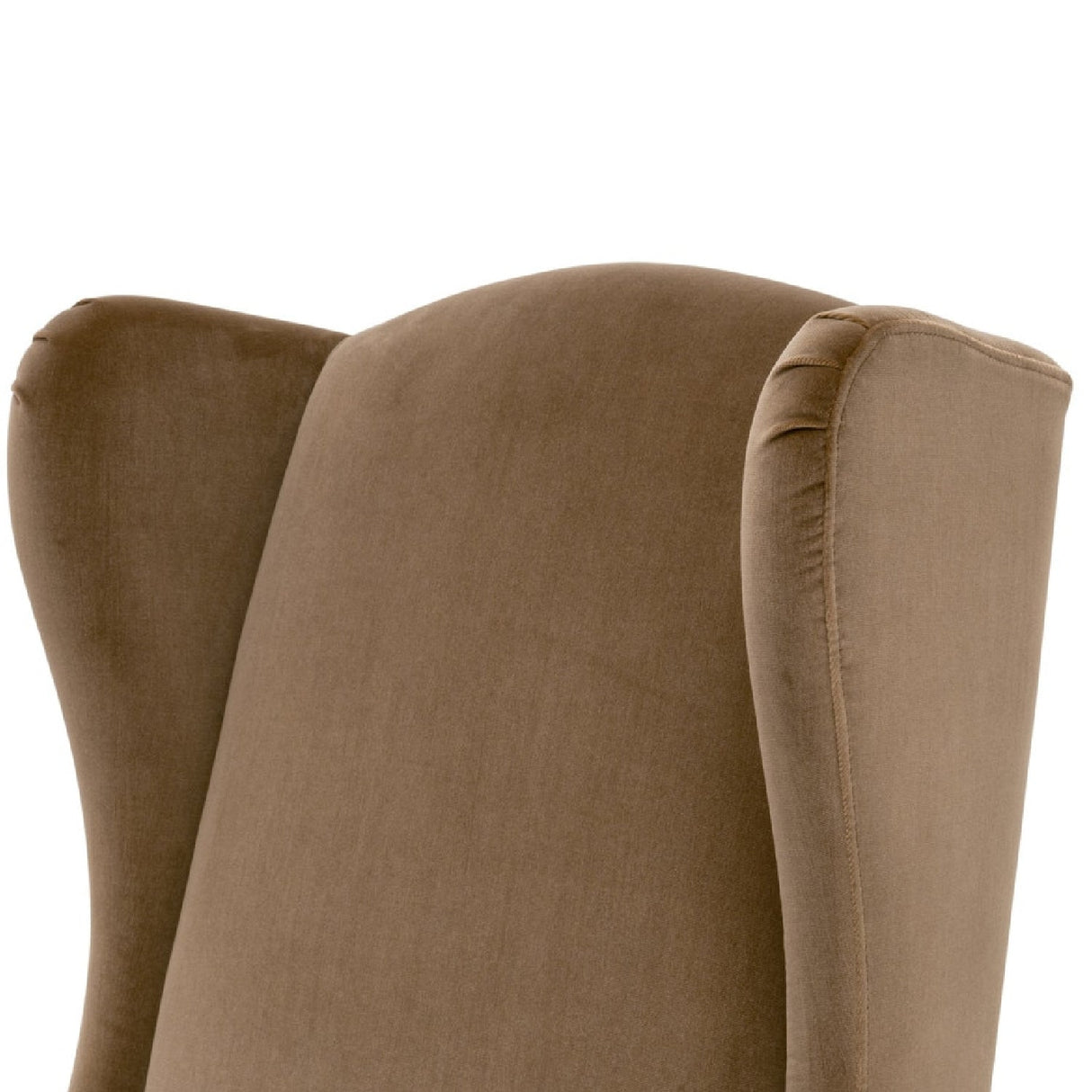 Modern European furniture - Brown Velvet High-Back Accent Chair - www.oroa.com