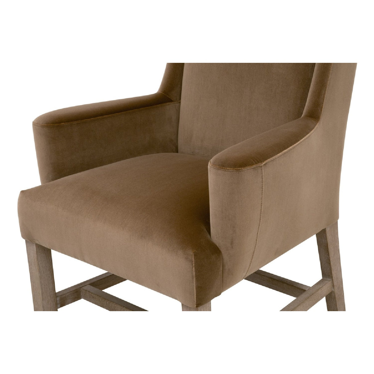 Modern European furniture - Brown Velvet High-Back Accent Chair - www.oroa.com
