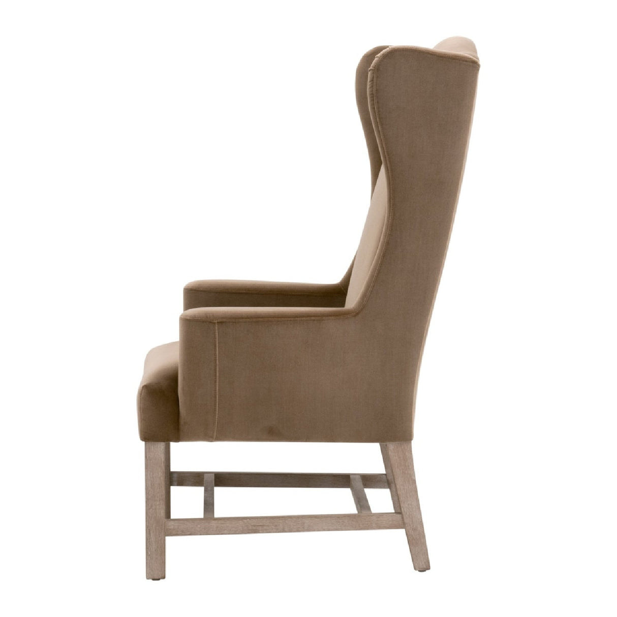 Modern European furniture - Brown Velvet High-Back Accent Chair - www.oroa.com