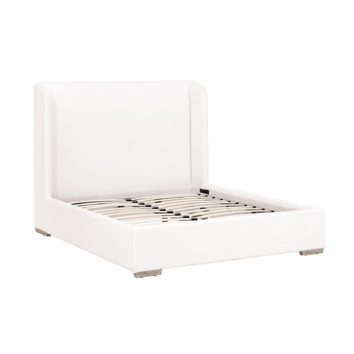 Modern European furniture - White Upholstered Queen Bed - www.oroa.com