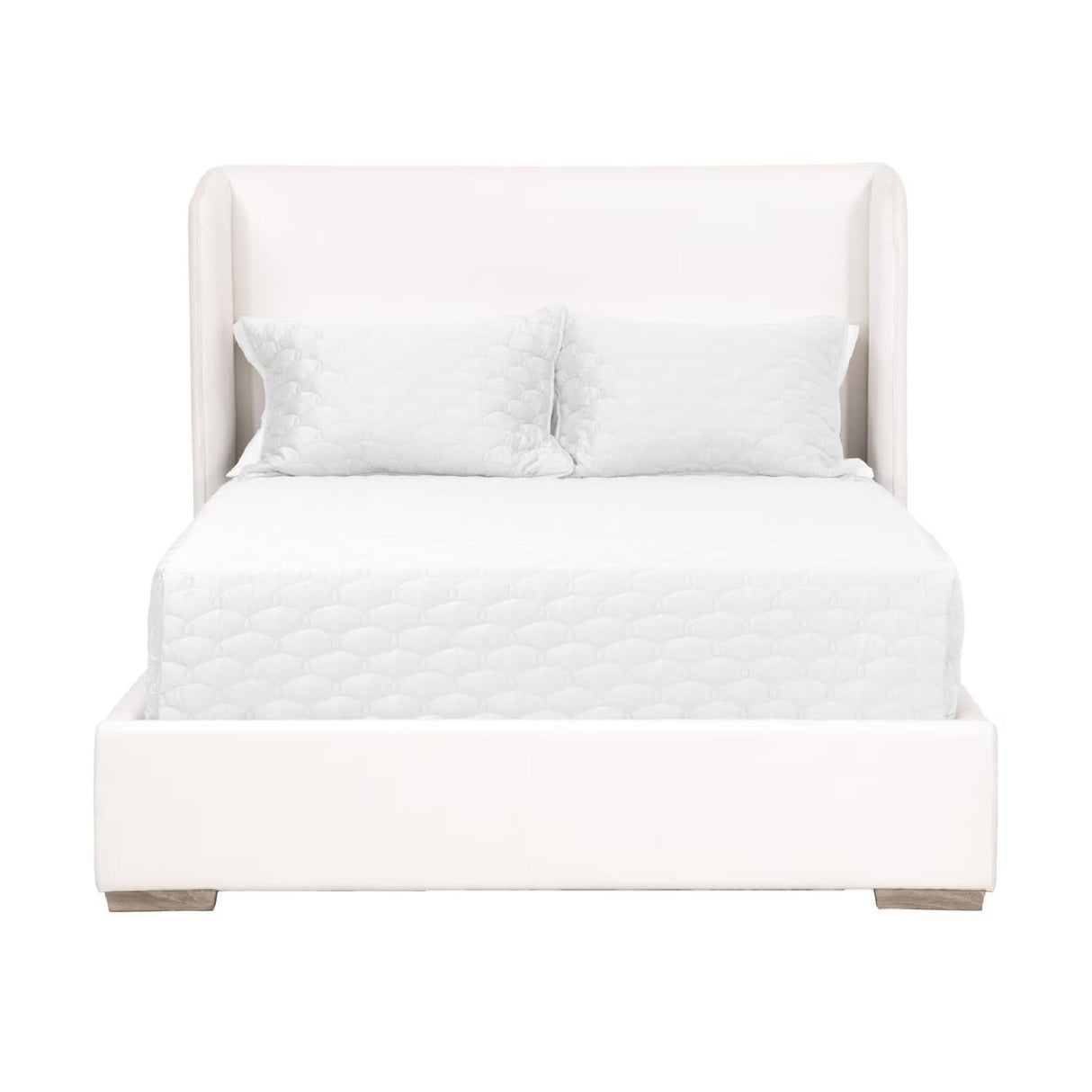 Modern European furniture - White Upholstered California King Bed - www.oroa.com