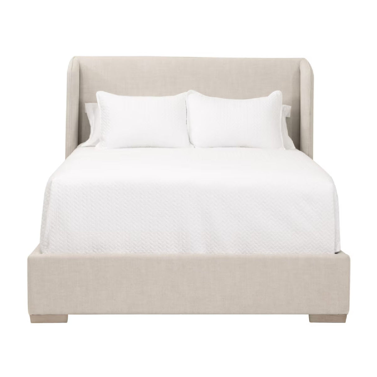 Modern European furniture - Winged Headboard Kind Bed - www.oroa.com
