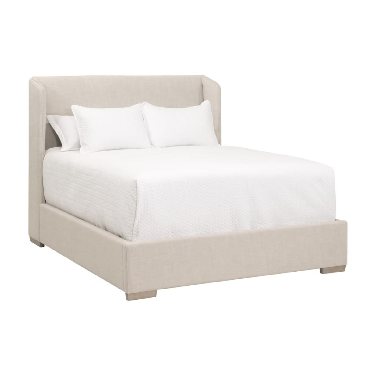 Modern European furniture - Winged Headboard Kind Bed - www.oroa.com