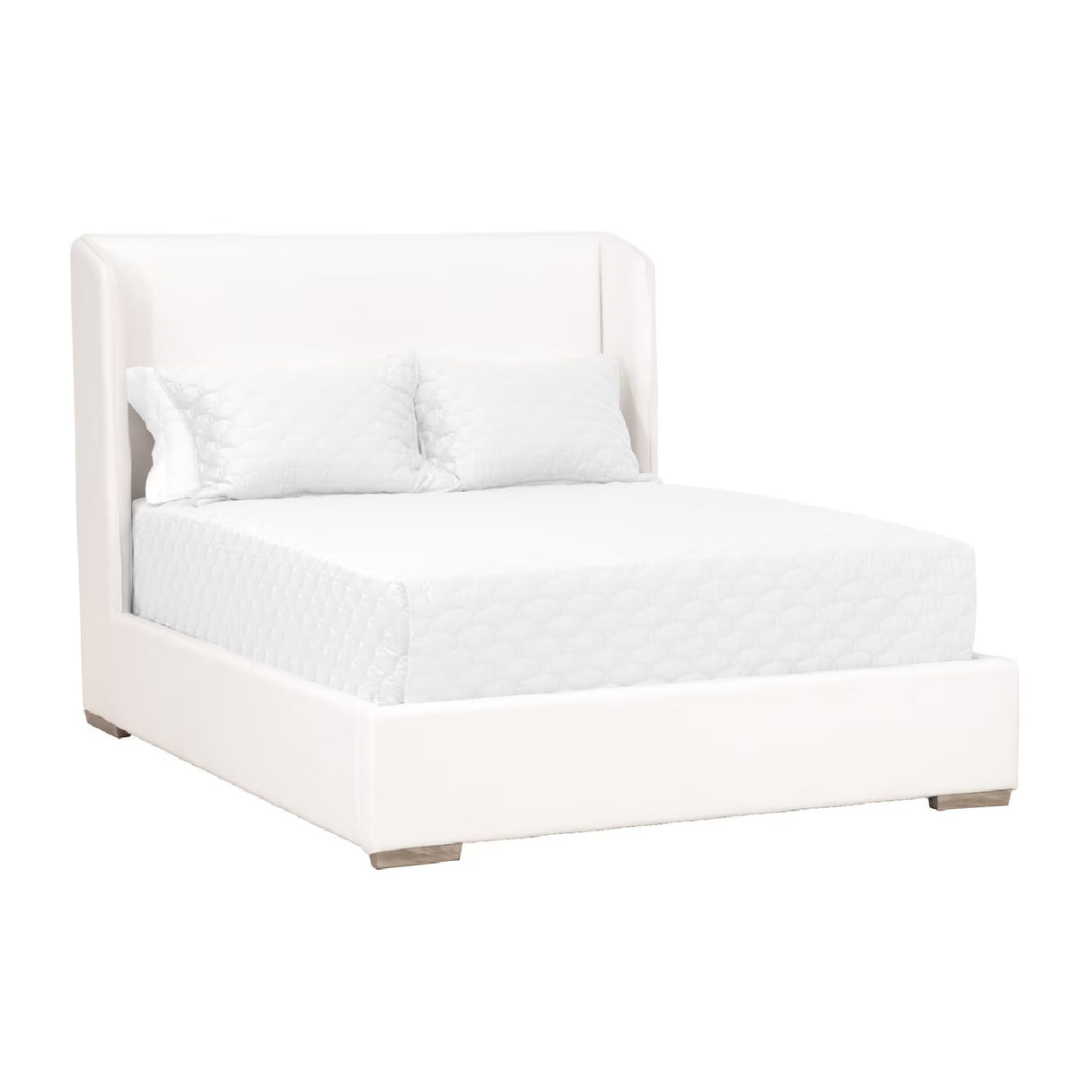 Modern European furniture - Winged Headboard Kind Bed - www.oroa.com