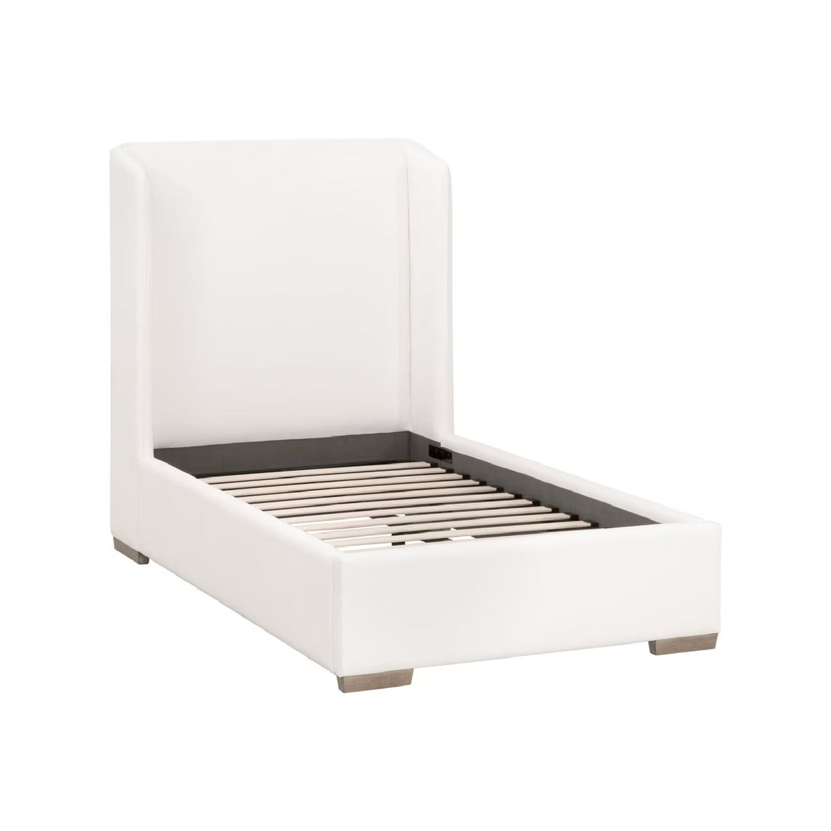 Modern European furniture - White Upholstered Twin Bed - www.oroa.com