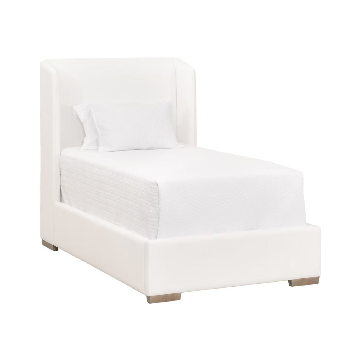 Modern European furniture - White Upholstered Twin Bed - www.oroa.com