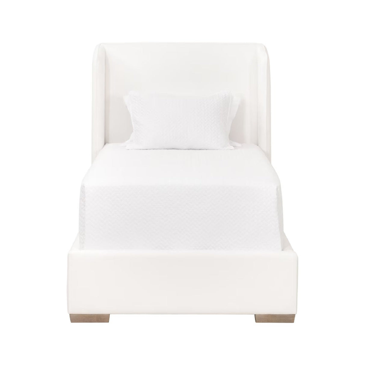 Modern European furniture - White Upholstered Twin Bed - www.oroa.com