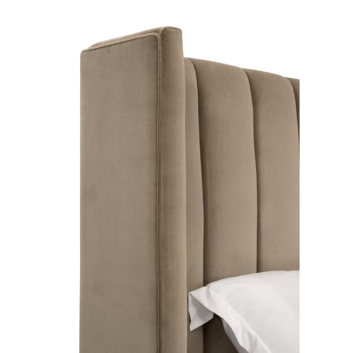 Modern European furniture - Velvet Channeled Queen Bed - www.oroa.com