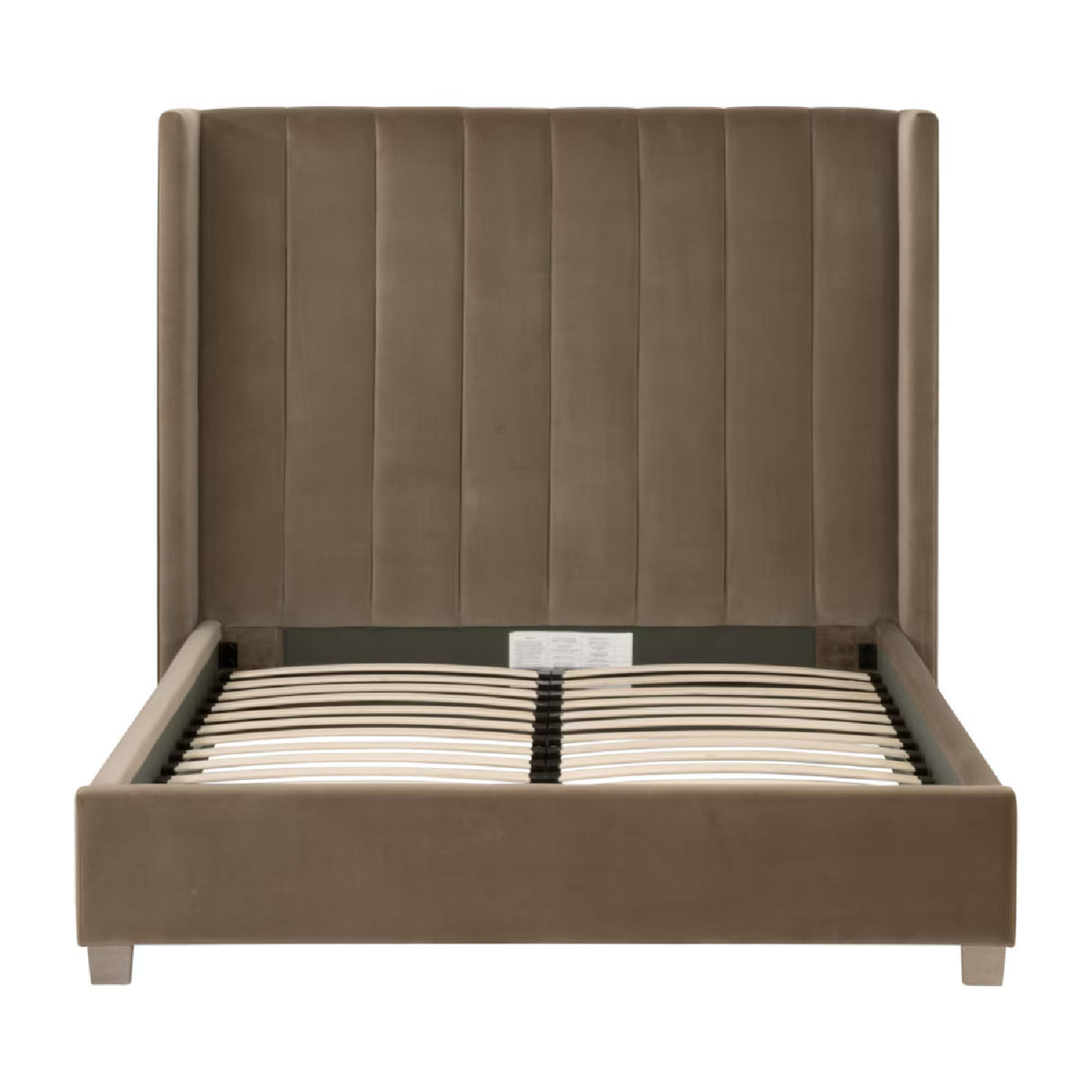 Modern European furniture - Velvet Channeled Queen Bed - www.oroa.com