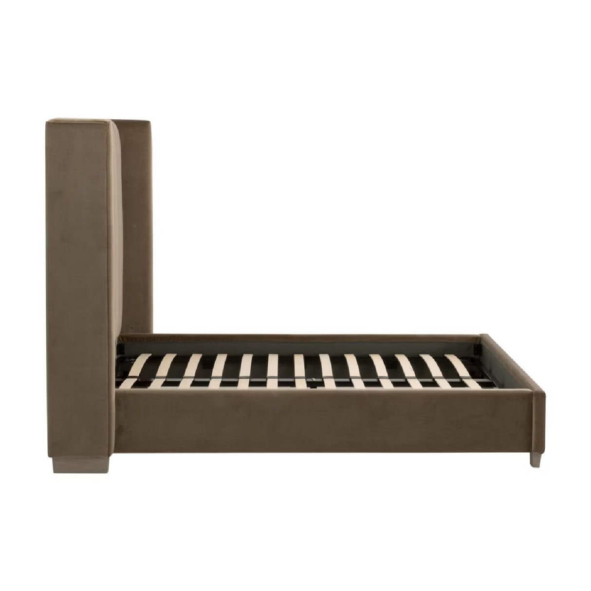 Modern European furniture - Velvet Channeled Queen Bed - www.oroa.com