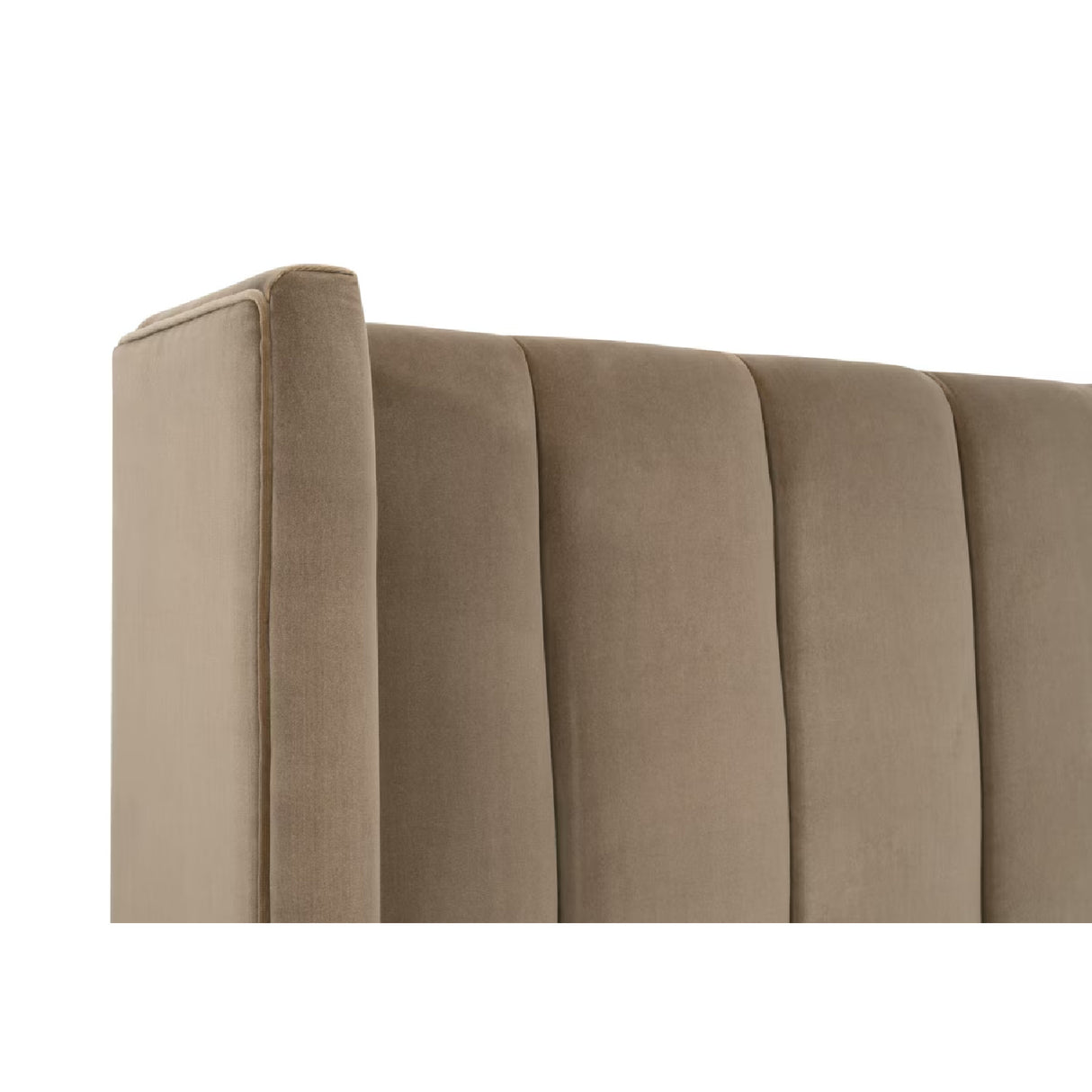 Modern European furniture - Velvet Channeled Queen Bed - www.oroa.com