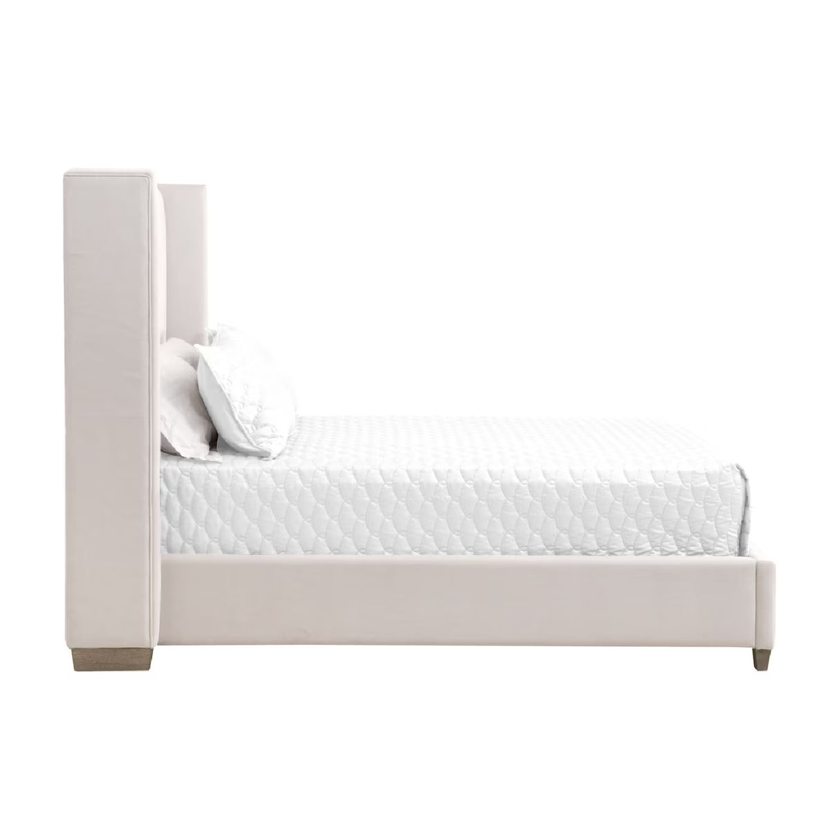 Modern European furniture - Velvet Channeled Queen Bed - www.oroa.com
