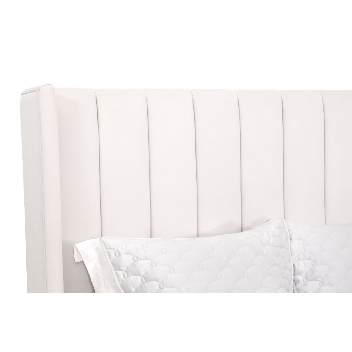 Modern European furniture - Velvet Channeled Queen Bed - www.oroa.com