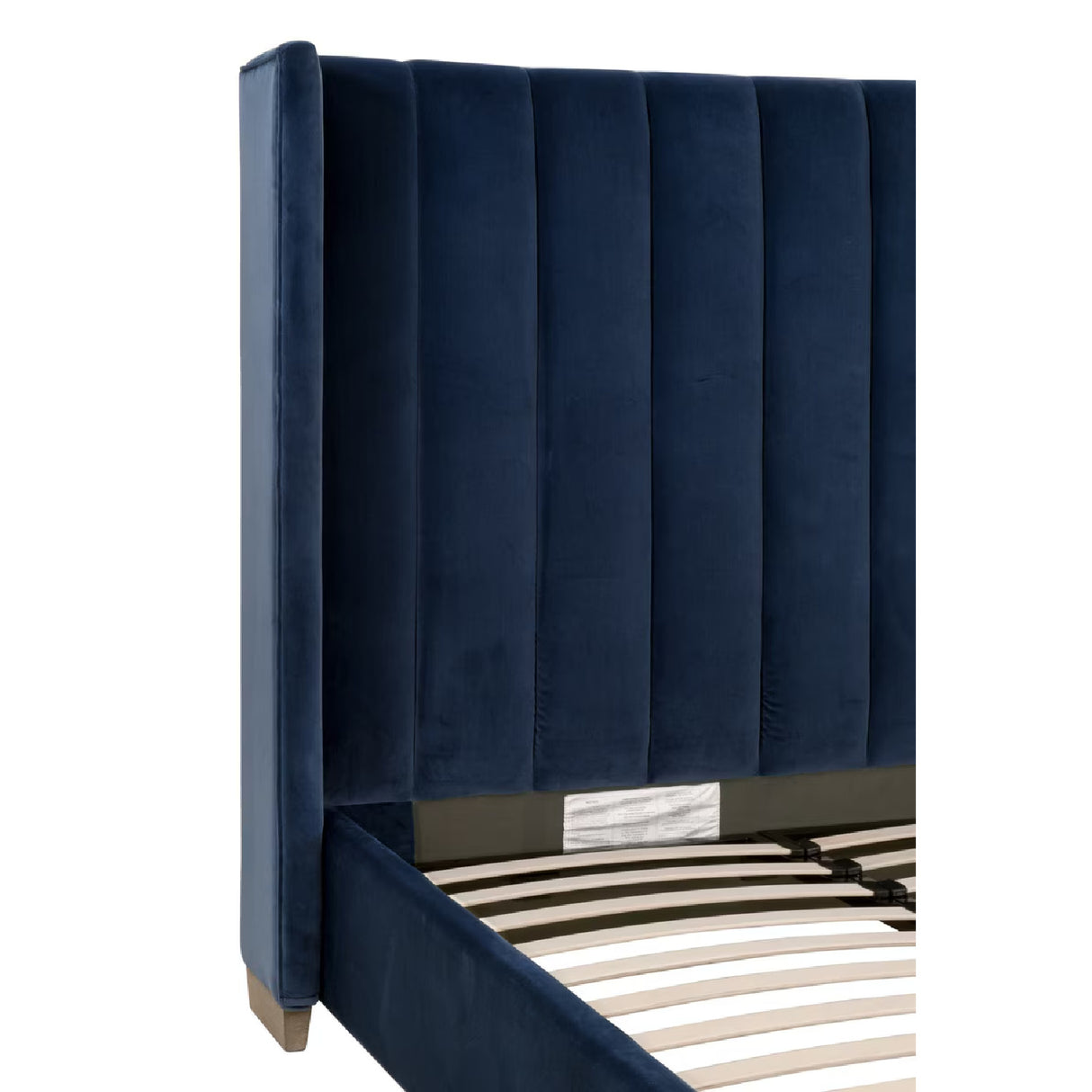 Modern European furniture - Velvet Channeled Queen Bed - www.oroa.com