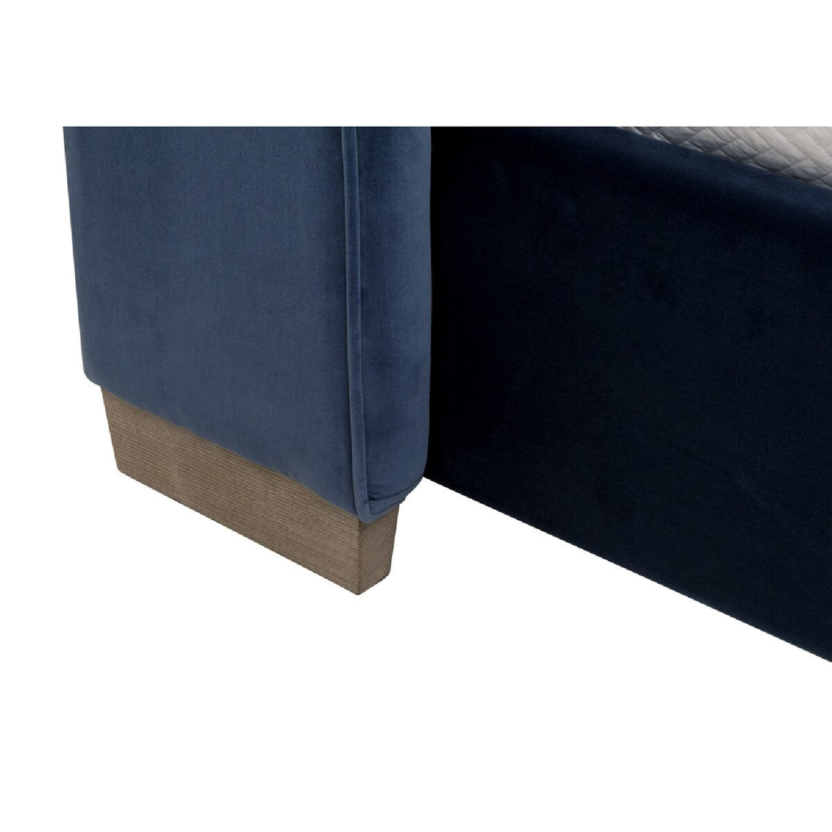 Modern European furniture - Velvet Channeled Queen Bed - www.oroa.com