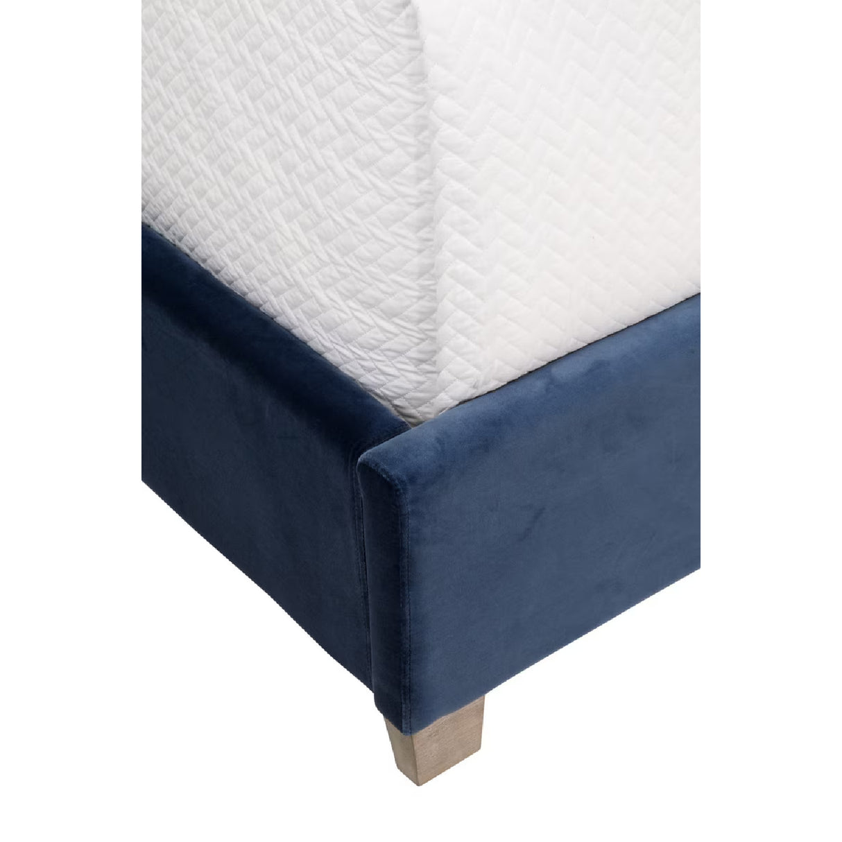 Modern European furniture - Velvet Channeled Queen Bed - www.oroa.com