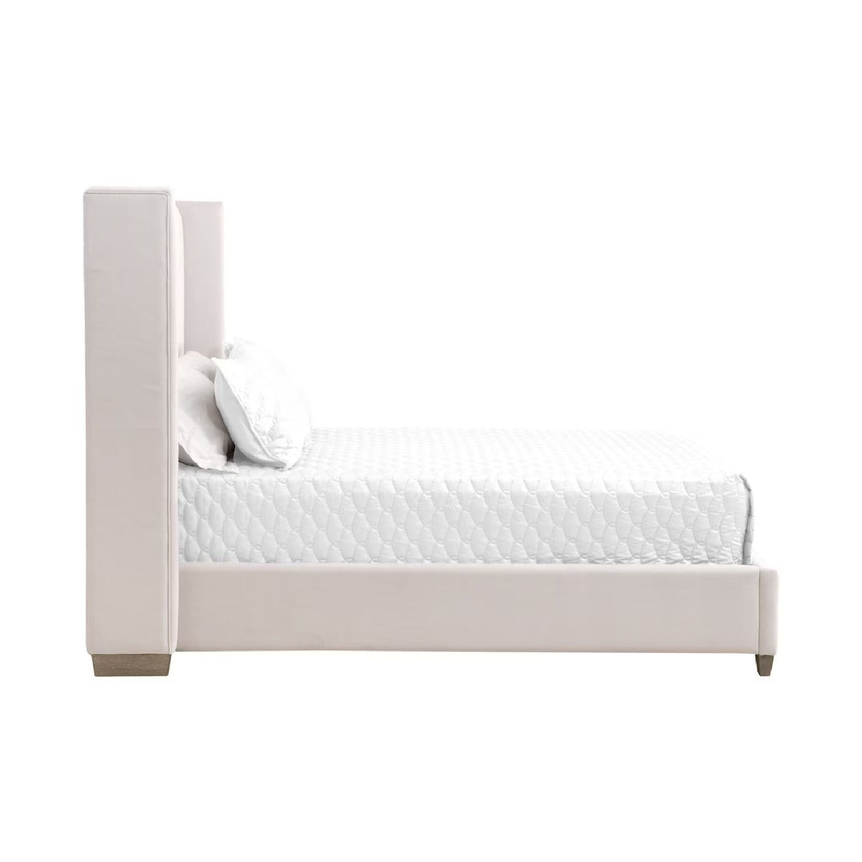 Modern European furniture - Cream Velvet California King Bed - www.oroa.com