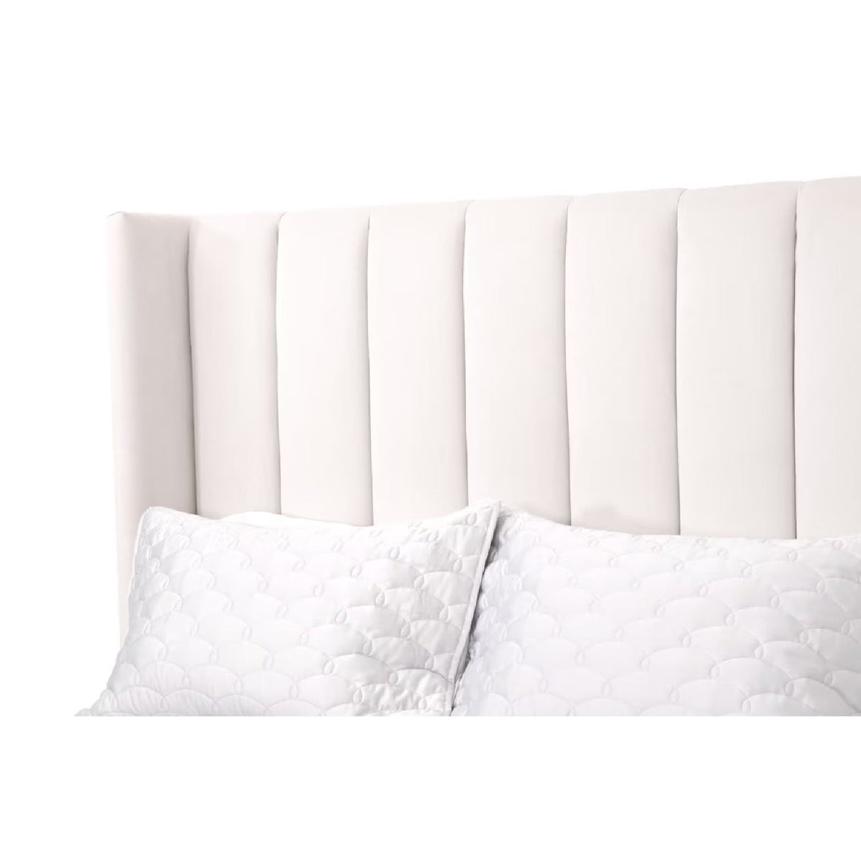 Modern European furniture - Cream Velvet California King Bed - www.oroa.com