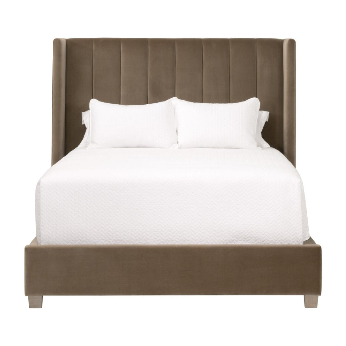Channeled Velvet King Bed | Living Essentials Chandler – alternate view 23