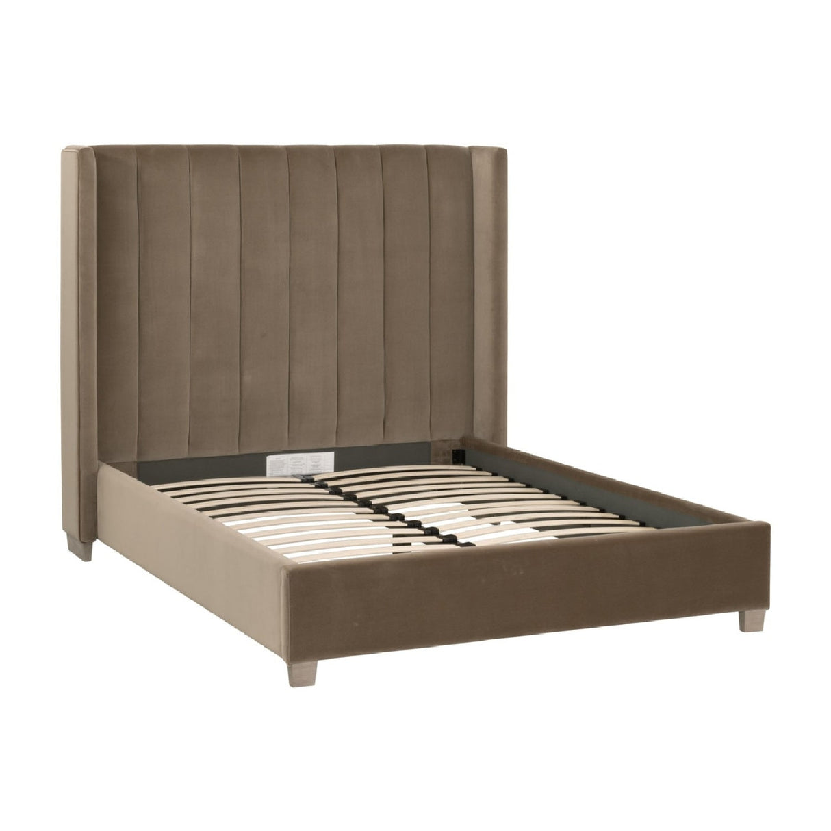 Channeled Velvet King Bed | Living Essentials Chandler – alternate view 28