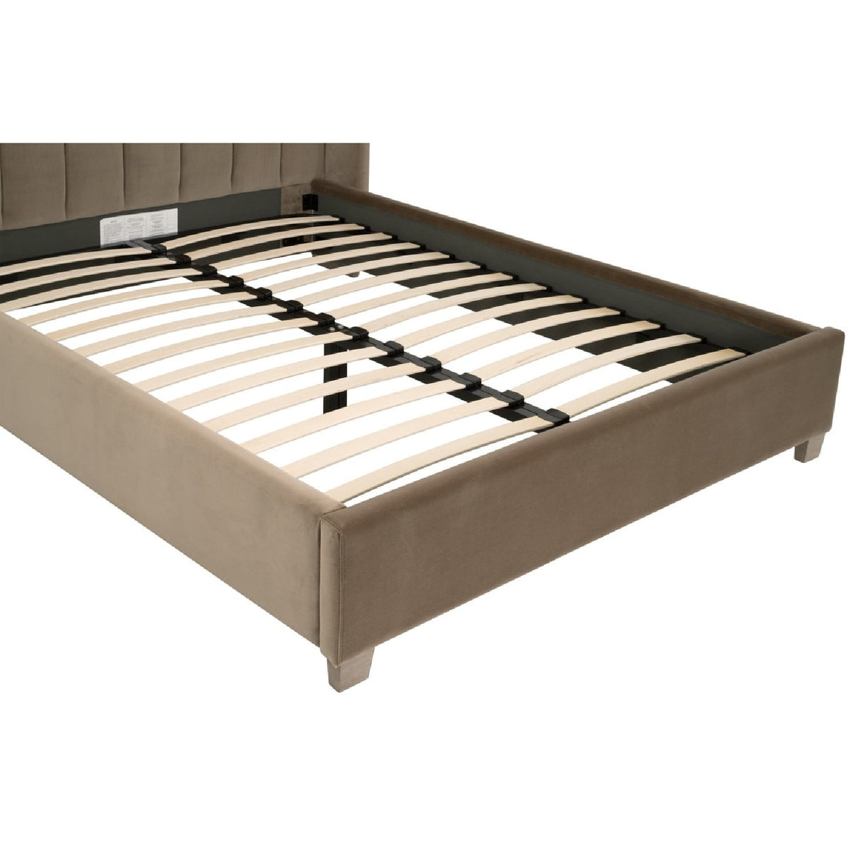 Channeled Velvet King Bed | Living Essentials Chandler – alternate view 30