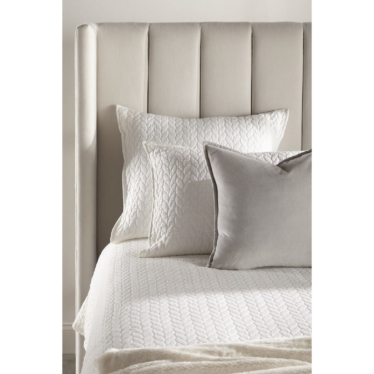 Channeled Velvet King Bed | Living Essentials Chandler – alternate view 10
