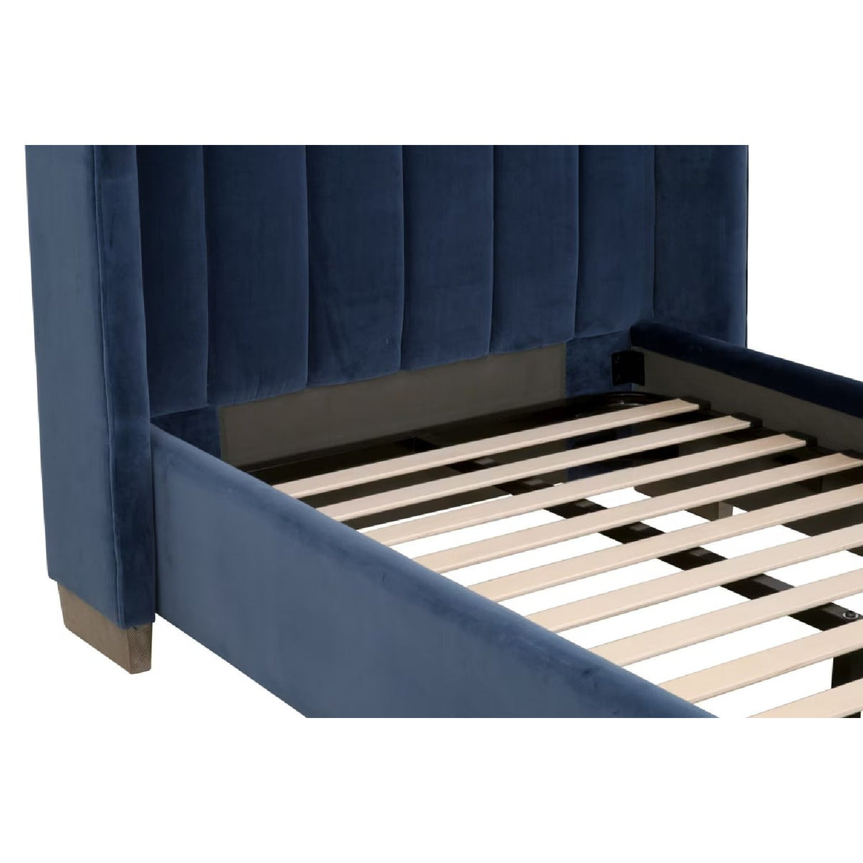 Modern European furniture - Blue Velvet Twin Bed - www.oroa.com