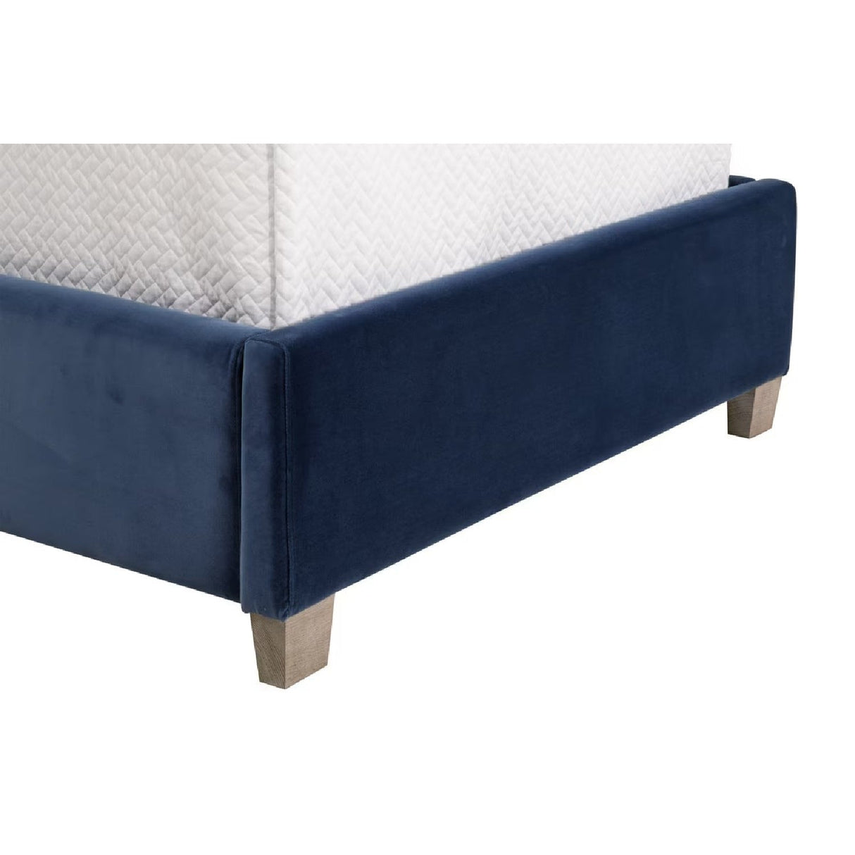 Modern European furniture - Blue Velvet Twin Bed - www.oroa.com